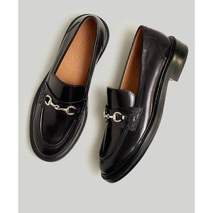 Madewell $158 The Vernon Bit Hardware Loafer In Black Leather Size 7.5 NN868